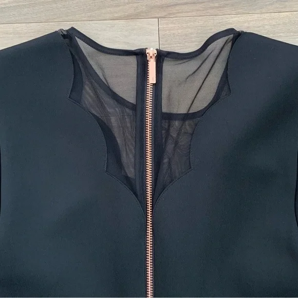 Ted Baker London Mesh Paneled Scallop Dress - Picture 6 of 9